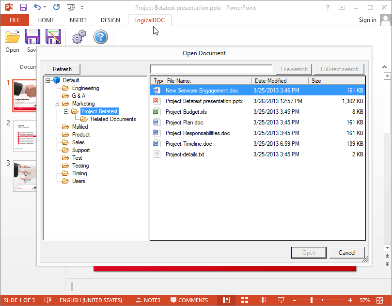 LogicalDOC MS Office Addin LogicalDOC MS Office Addin