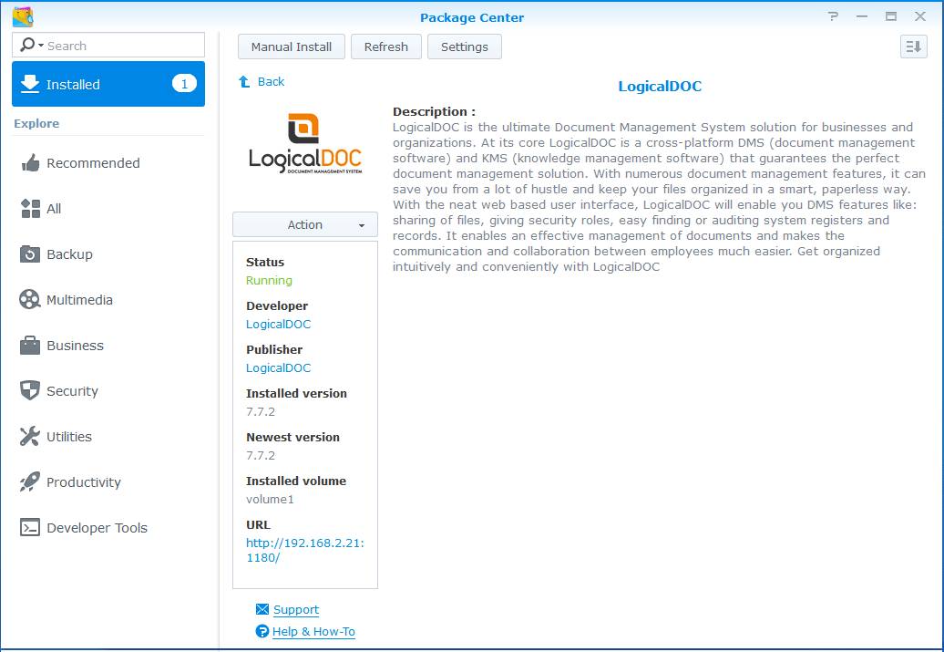 LogicalDOC DMS on Synology NAS